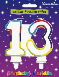 Simon Elvin Party Candle Age 13 Glitter
