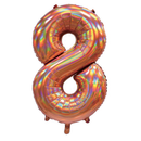 Sensations Foil Balloon Rose Gold 30" Number 8