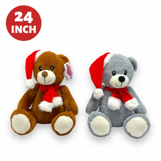 Huggables Plush Bear W/Hat 24" (Colour May Vary)