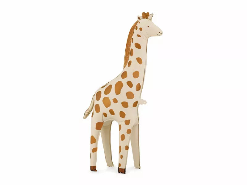 PartyDeco 45-inch foil balloon shaped like a giraffe, featuring bright colors and detailed animal design for celebrations and parties.