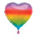Unique Foil Balloon Rainbow Heart 18"