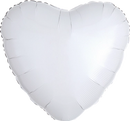 Anagram Foil Balloon Opaque White Heart 18"