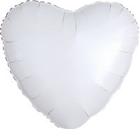 Anagram Foil Balloon Opaque White Heart 18"