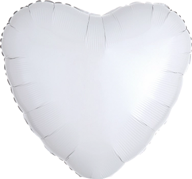 Anagram Foil Balloon Opaque White Heart 18"