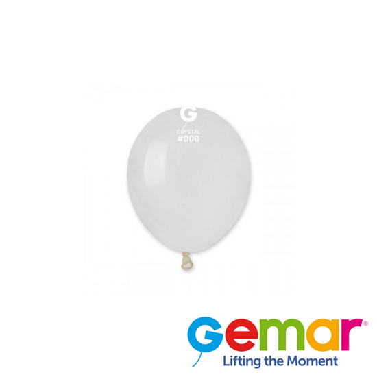 Gemar Crystal Clear 5" Latex Balloons 50pk