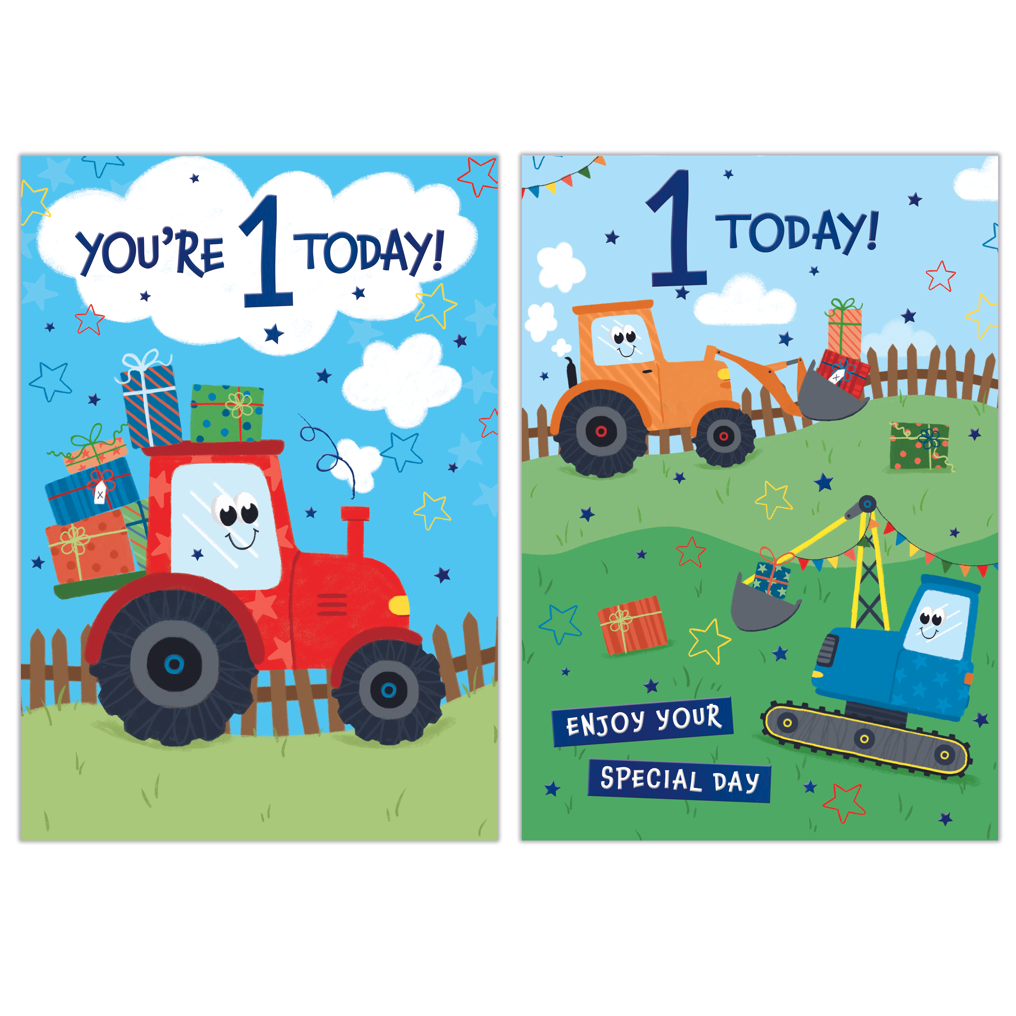 Poppyhill 12 Pack Cards C50 Birthday Age 1