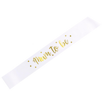 Unique Satin Sash Mum To Be White