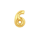 Oaktree Foil Balloon Gold 7" Number 6