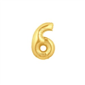 Oaktree Foil Balloon Gold 7" Number 6
