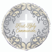 Unique 1st Holy Communion Gold 18" Foil Balloon