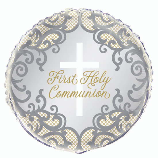 Unique 1st Holy Communion Gold 18" Foil Balloon