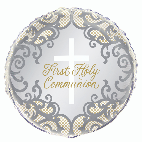 Unique 1st Holy Communion Gold 18" Foil Balloon