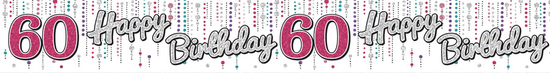 Age 60 Birthday Female Banner 2.6M 6pk