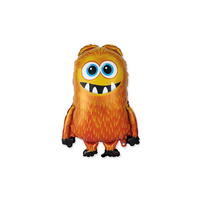 Flexmetal Foil Balloon Orange Cute Monster 14"