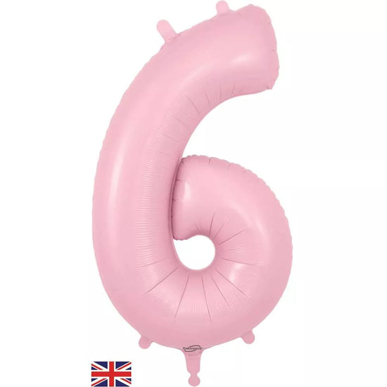 Oaktree Foil Balloon Matte Pink 34" Number 6