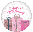 Anagram Pastel Birthday 18" Round Foil Balloon