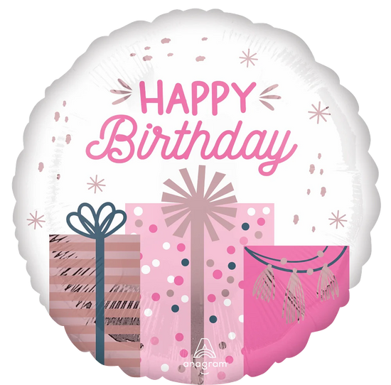 Anagram Pastel Birthday 18" Round Foil Balloon