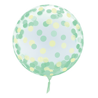 Green Spots 18" - 22" Clear Sphere Vortex Balloon