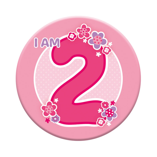 Small Badges Age 2 Female 6pk