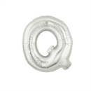 Oaktree Foil Balloon Silver 14" Letter Q