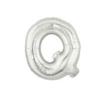 Oaktree Foil Balloon Silver 14" Letter Q