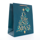 Gift Bag Christmas Tree Blue Small Portrait 12pk
