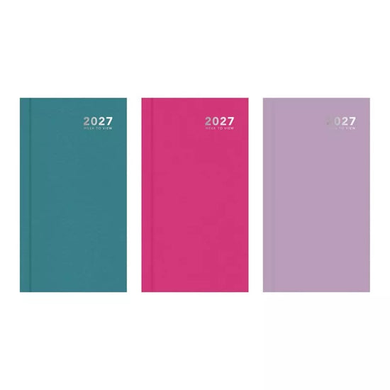 Diary Slim WTV Hardback Bright 2027 12pk