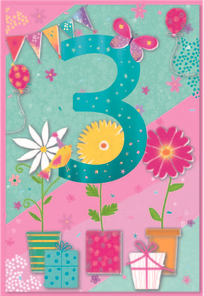 Simon Elvin C50 Birthday Age 3 Open 6pk