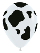 Sempertex Cow Print White 12" Latex 25pk