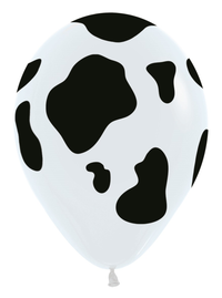 Sempertex Cow Print White 12" Latex 25pk