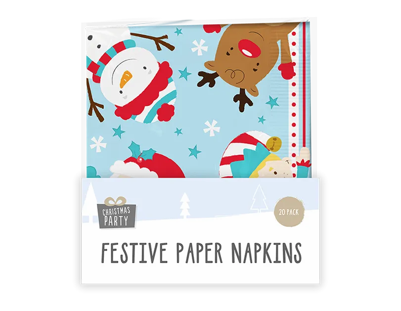 Gem Imports 20 Pack Napkins Christmas 3ply