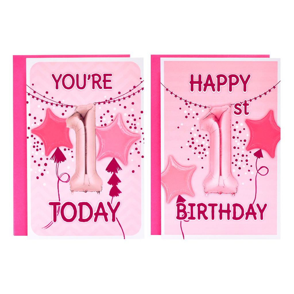 Poppyhill 12 Pack Cards C50 Kids Birthday Age 1