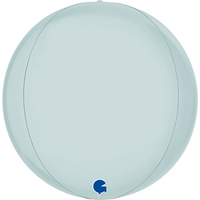 Foil Balloon 15" Globe Pastel Blue 4D