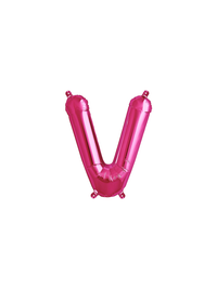 Northstar Foil Balloon Magenta 16" Letter V