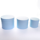 Hat Box Lt Blue 3pc L-6x7.5"/M-5.5x7"/S-4.5x5.5