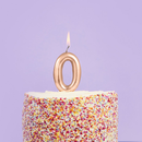 Hootybaloo Party Candle Number 0 Metallic Gold