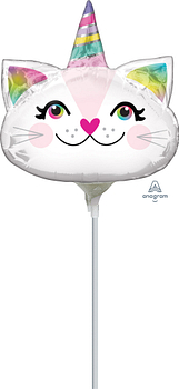 Anagram Caticorn 9" Minishape Foil Balloon