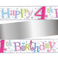 Simon Elvin Banner Age 4 Pink 9ft