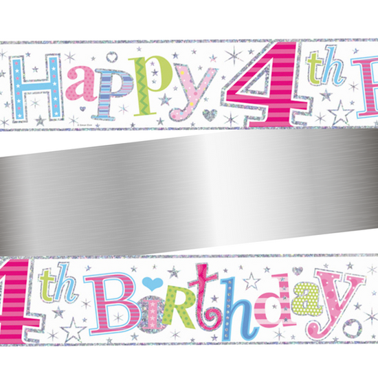 Simon Elvin Banner Age 4 Pink 9ft
