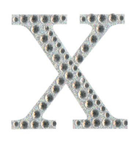 Eleganza Diamante Letter X Sticker 5cm