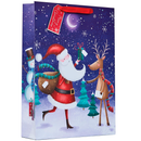 Gift Bags Santa & Rudolph Extra Large 6pk