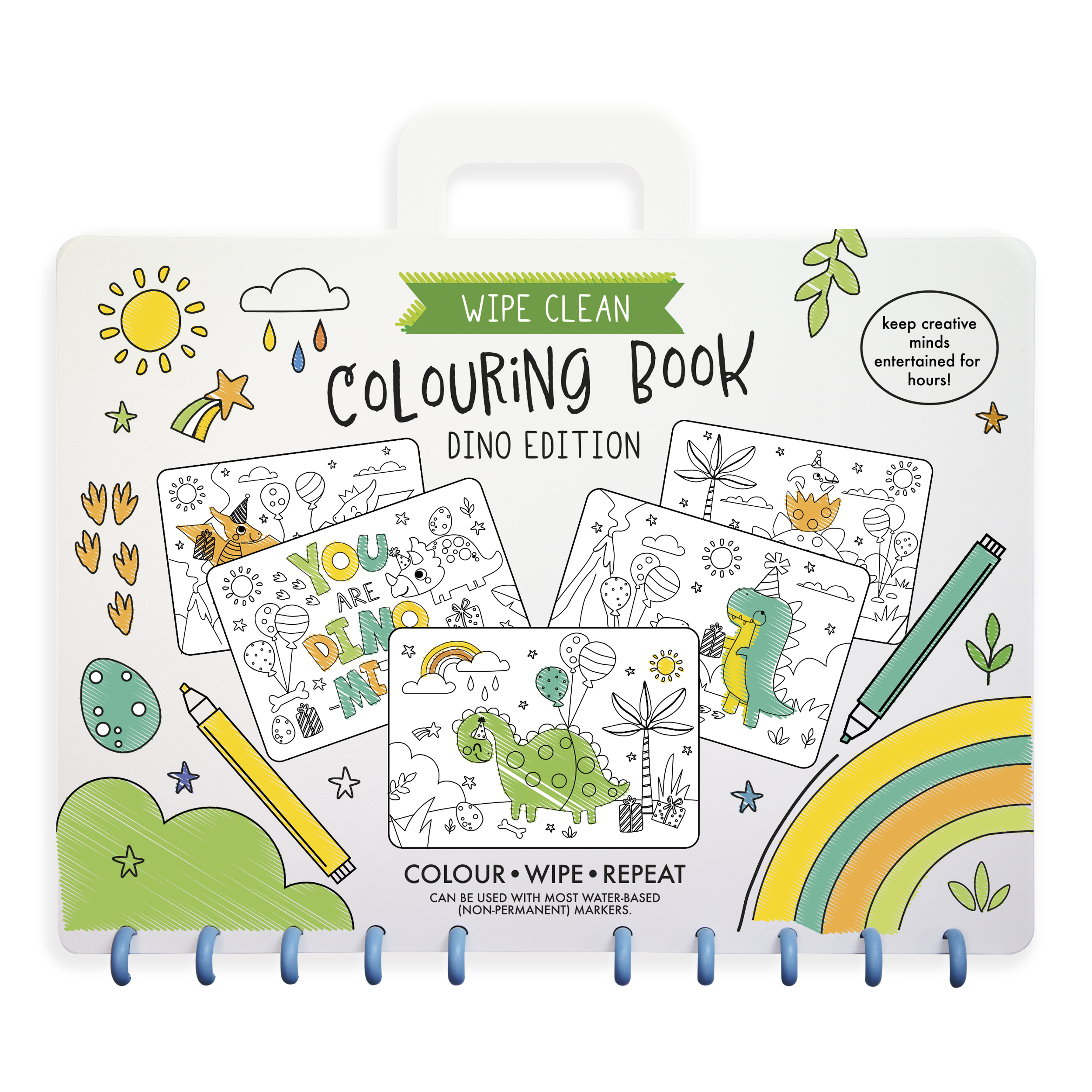 Eurowrap Wipe Clean Activity Book Dinosaur