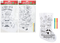 Colour Your Own Elf Stocking (Design May Vary)
