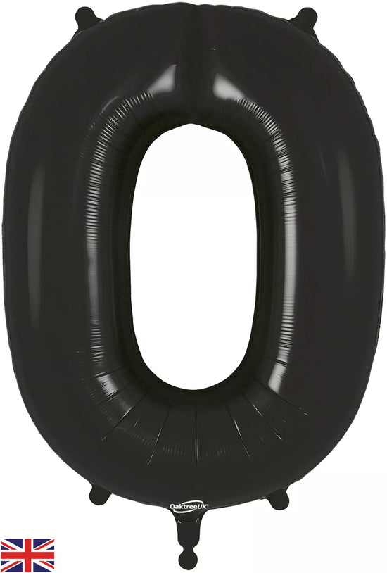 Oaktree Foil Balloon Black 34" Numbers 0 - 9