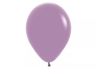 Sempertex Pastel Dusk Lavender 12-inch latex balloons in a pack of 12, used for decorating events and celebrations
