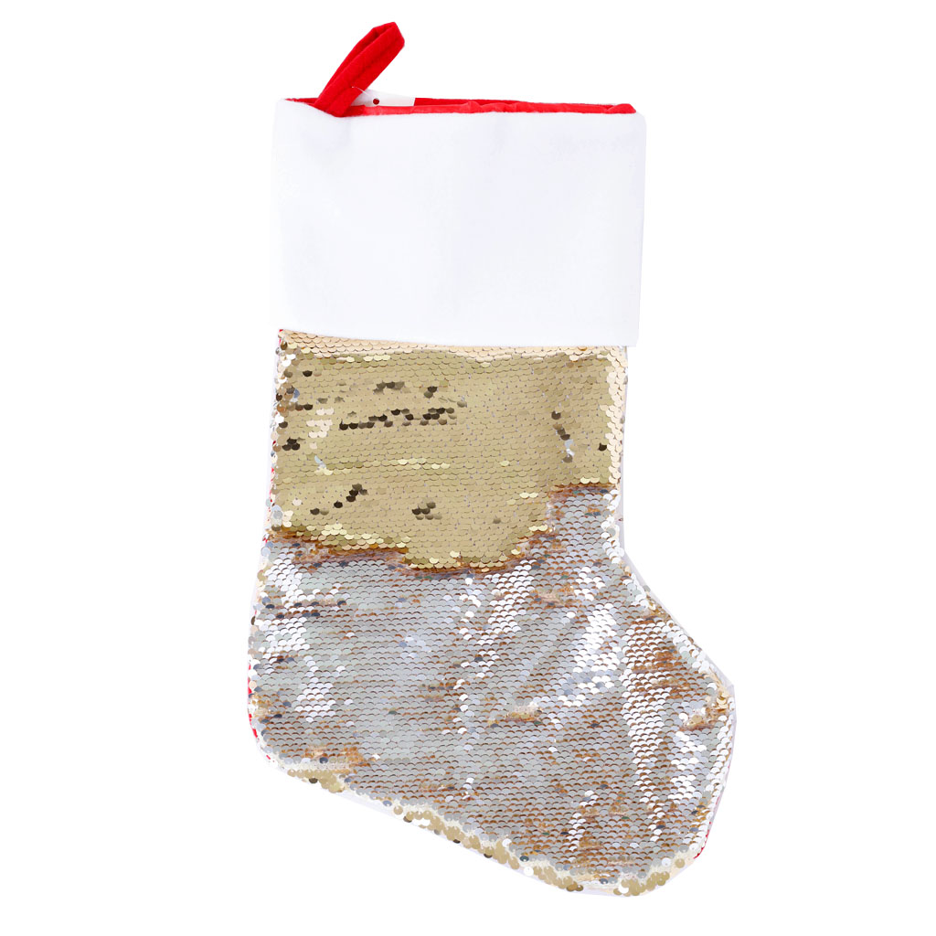 Christmas Stocking 18" Gold / Silver 12pk