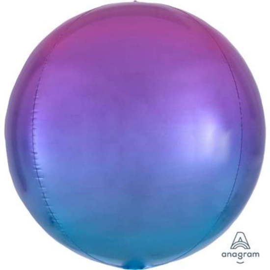 Anagram Foil Balloon 16" Orbz Ombre Red & Blue