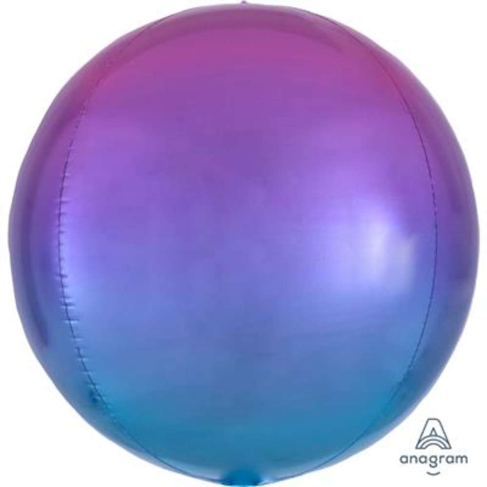 Anagram Foil Balloon 16" Orbz Ombre Red & Blue