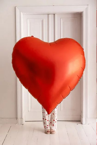 PartyDeco Foil Balloon Red Heart 51" (Air Fill)