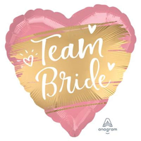 Anagram Foil Balloon 18" Heart Gold Team Bride